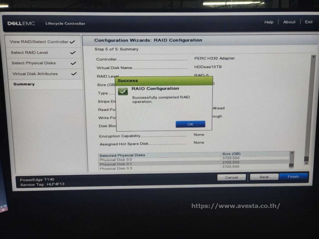 ทำRAID5serverDellt140