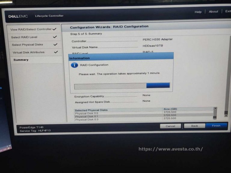 รีวิว แกะกล่อง Dell PowerEdge T140 พร้อมทำ RAID 5 AVESTA Mobile