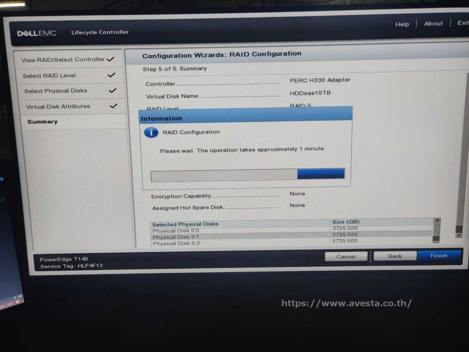 รีวิว แกะกล่อง Dell PowerEdge T140 พร้อมทำ RAID 5 AVESTA Mobile,  and Custom Application