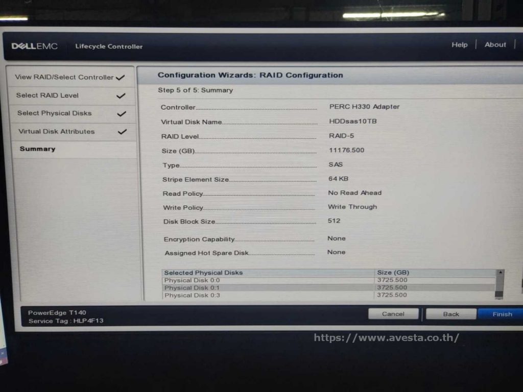 ทำRAID5serverDellt140