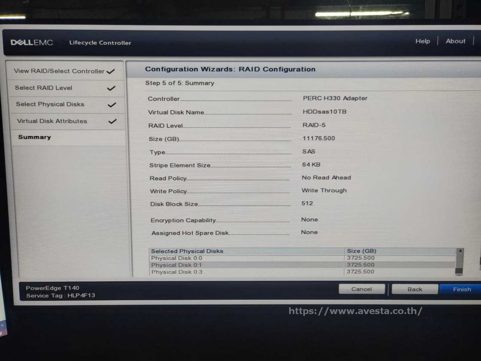รีวิว แกะกล่อง Dell PowerEdge T140 พร้อมทำ RAID 5 AVESTA Mobile,  and Custom Application
