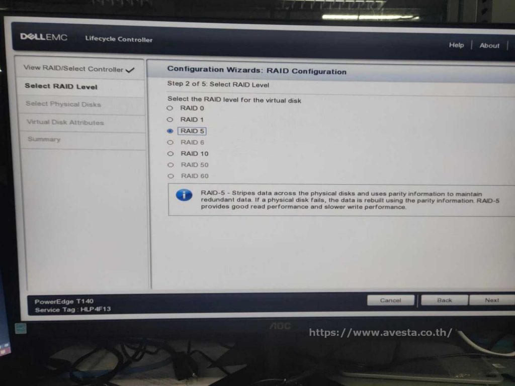 ทำRAID5serverDellt140
