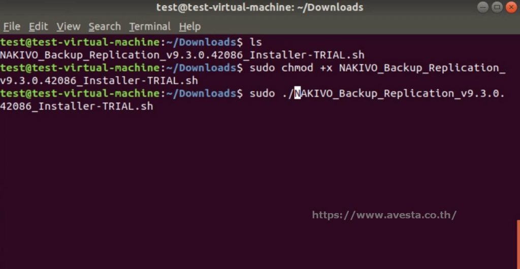 รูปการติดตั้ง os server Linux และ Nakivo backup