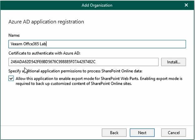 Veeam Backup for Office365