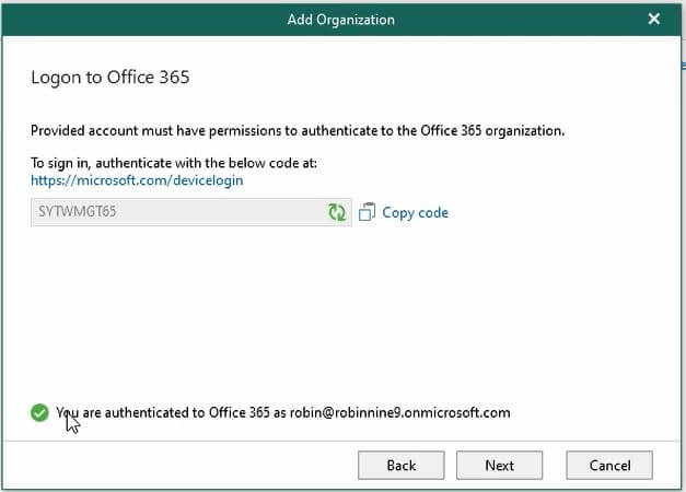 Veeam Backup for Office365