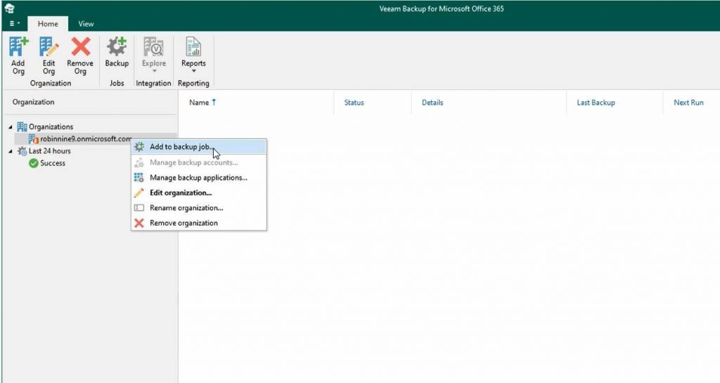 Veeam Backup for Office365