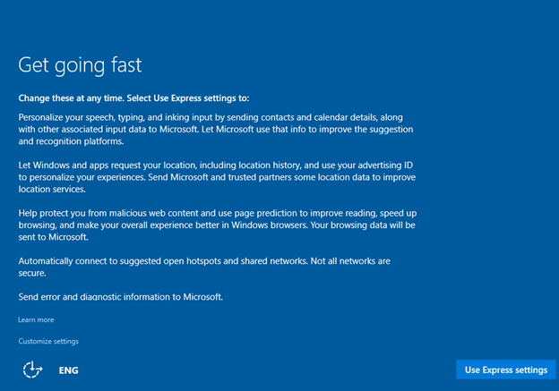 Upgrading from Windows 8-1 to Windows 10
