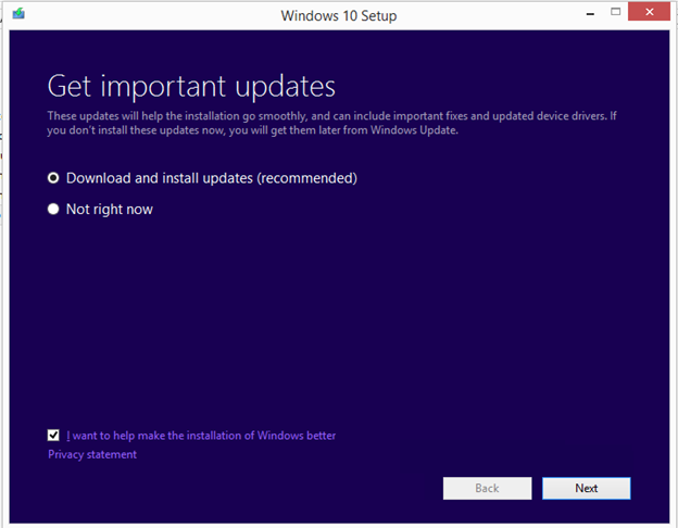 Upgrading from Windows 8-1 to Windows 10