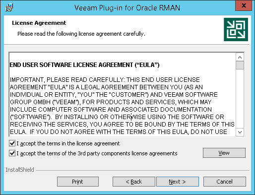 Veeam Plug-in for Oracle RMAN