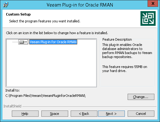 Veeam Plug-in for Oracle RMAN