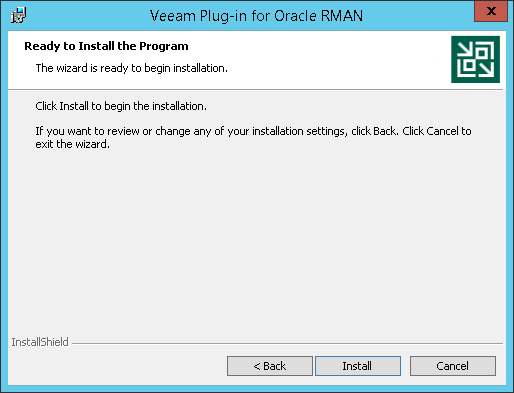 Veeam Plug-in for Oracle RMAN
