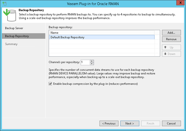 Veeam Plug-in for Oracle RMAN