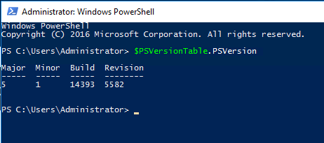 Windows PowerShell version