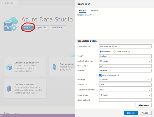 Azure Data Studio Connections