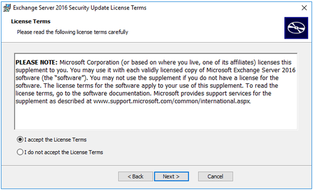 Setup Microsoft Exchange Server Security Updates2