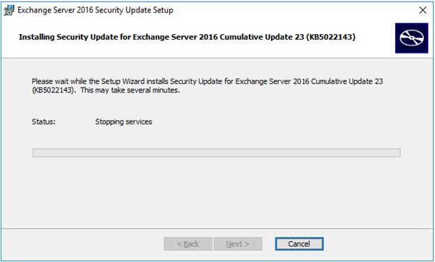 Setup Microsoft Exchange Server Security Updates3