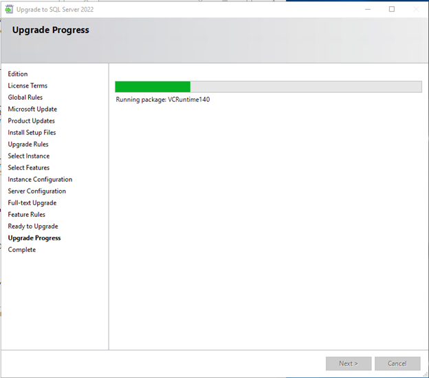 upgrading SQL Server 2022 Edition