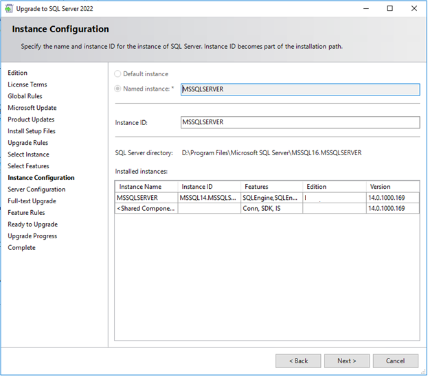 upgrading SQL Server 2022 Edition