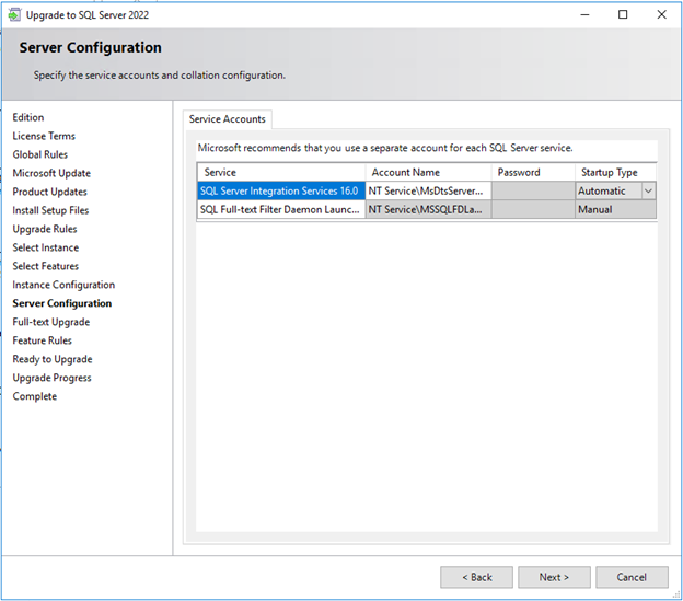 upgrading SQL Server 2022 Edition