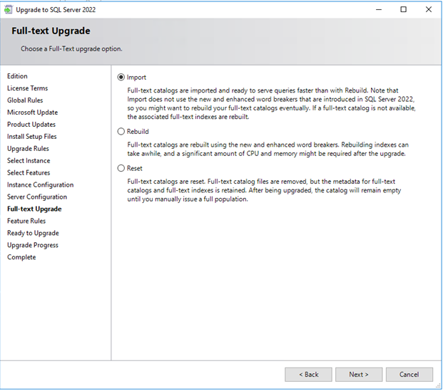 upgrading SQL Server 2022 Edition
