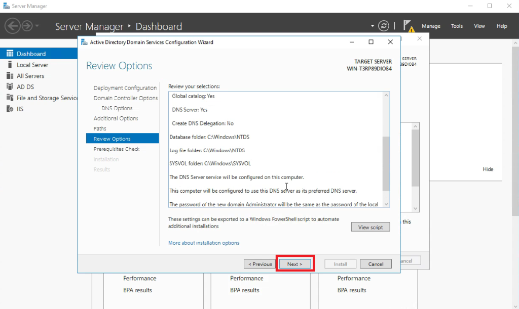 Active Directory – Windows Server 2016
