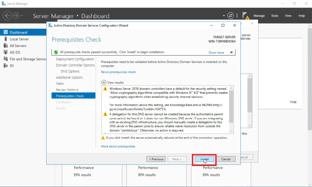 Active Directory – Windows Server 2016