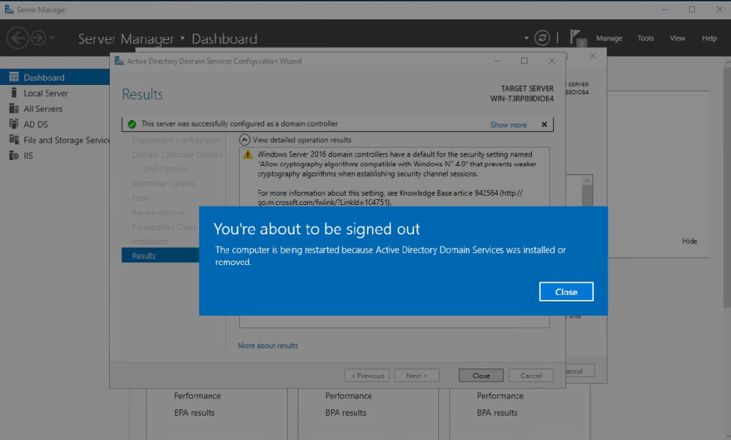 Active Directory – Windows Server 2016