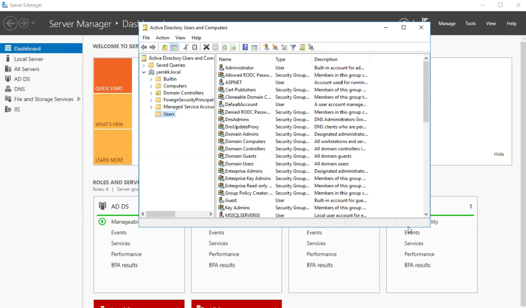 Active Directory – Windows Server 2016