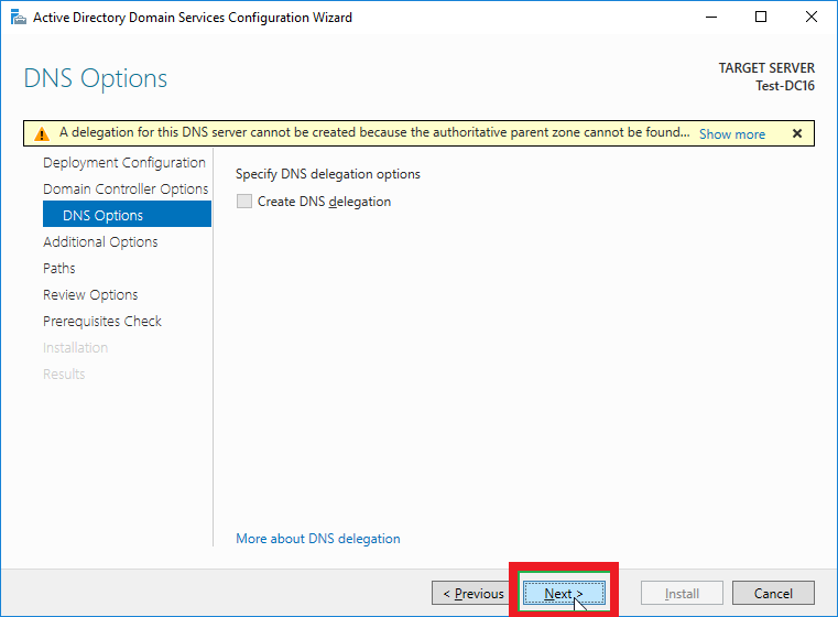 Active Directory – Windows Server 2016