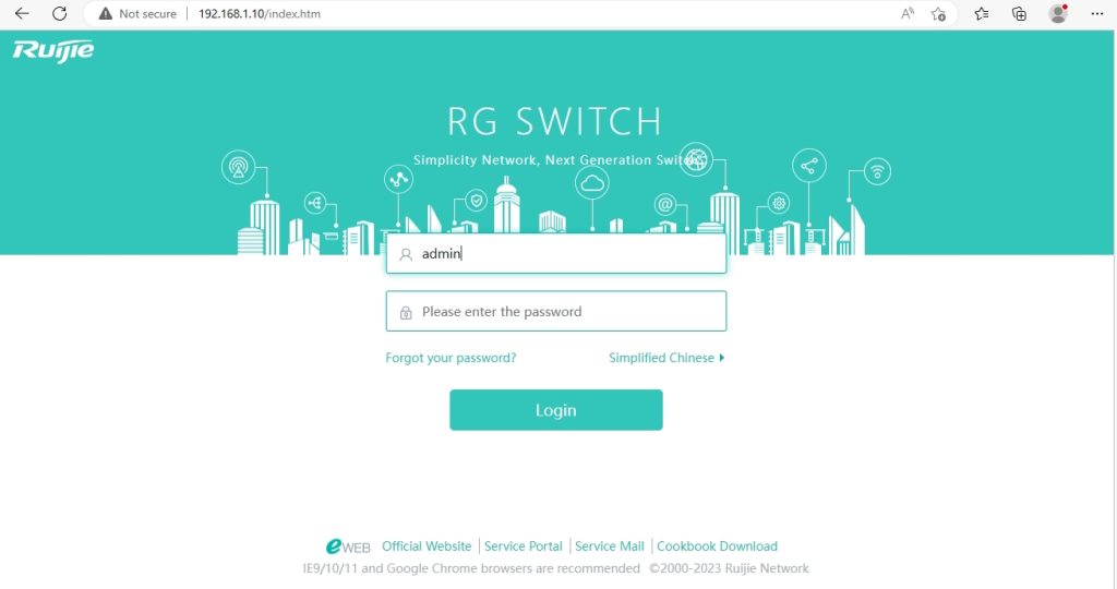 Ruijie login