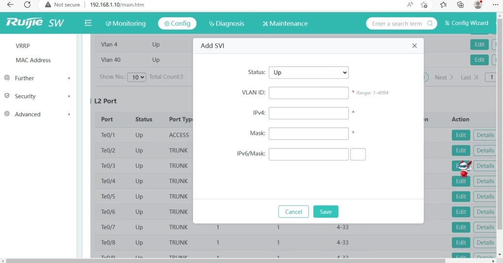 Switched Virtual Interface