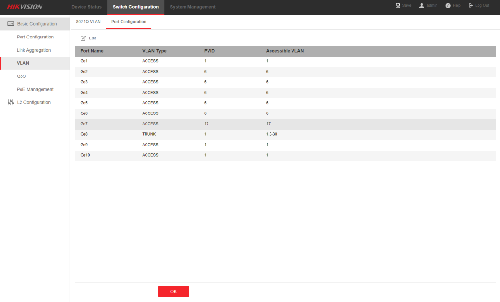 HIKVISION 8 Port Gigabit Smart POE Switch
