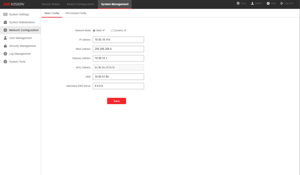 HIKVISION 8 Port Gigabit Smart POE Switch