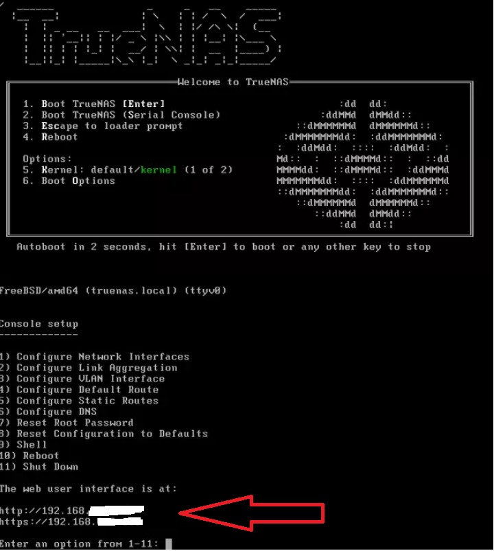 Install TrueNAS Core