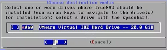 Install TrueNAS Core