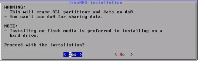 Install TrueNAS Core