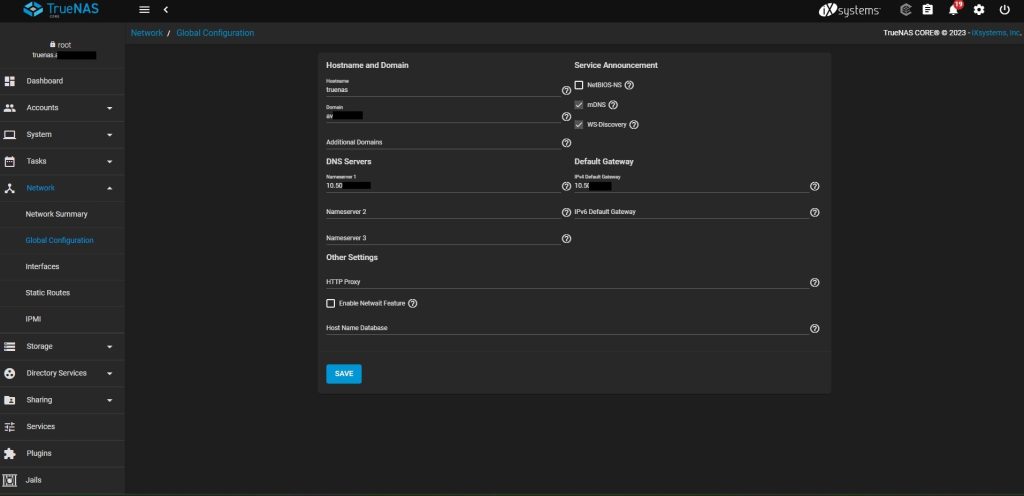 TrueNAS Network