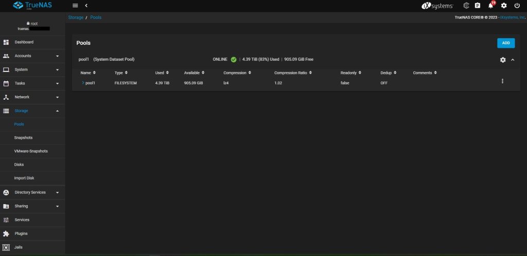 TrueNAS Storage add zVol