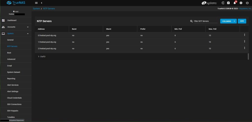 Truenas NTP Server