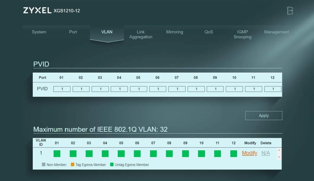 Zyxel XGS1210-12-6