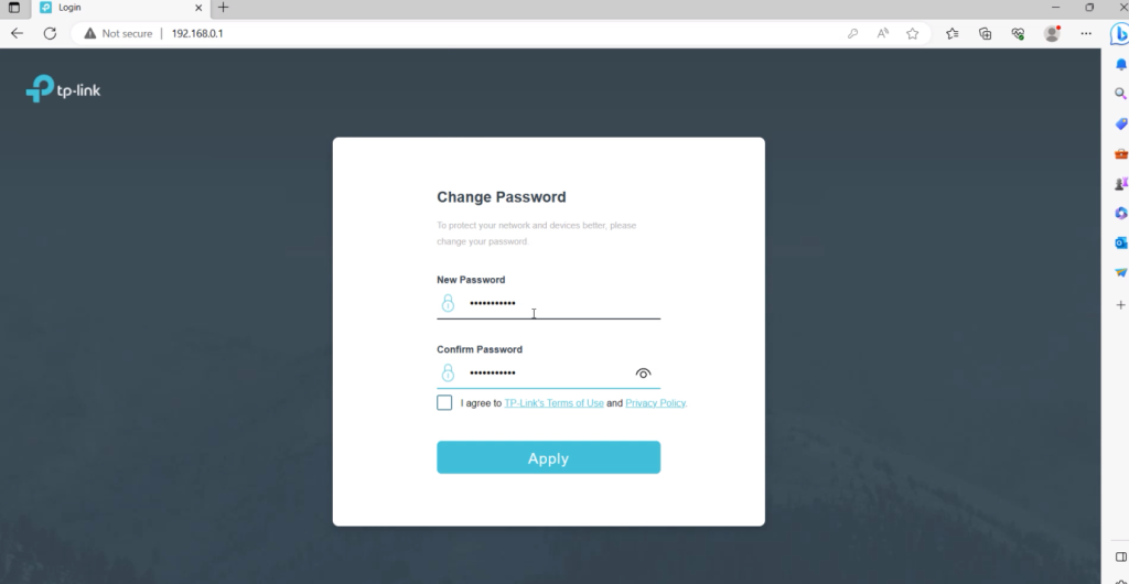 change password