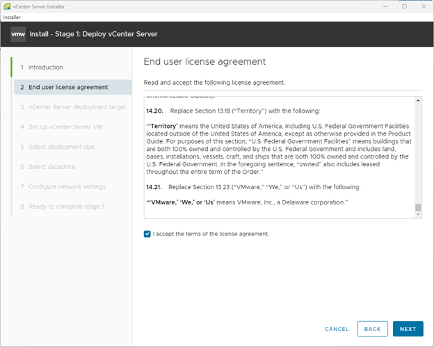 license VMware vCenter Server Appliance 7