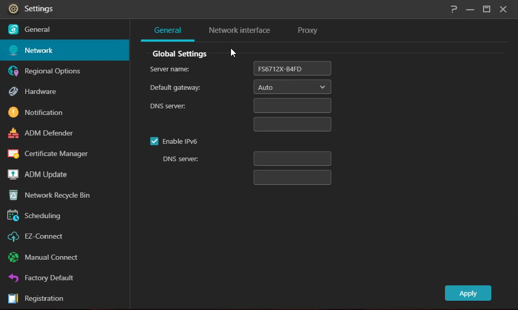 ASUSTOR Network interface2