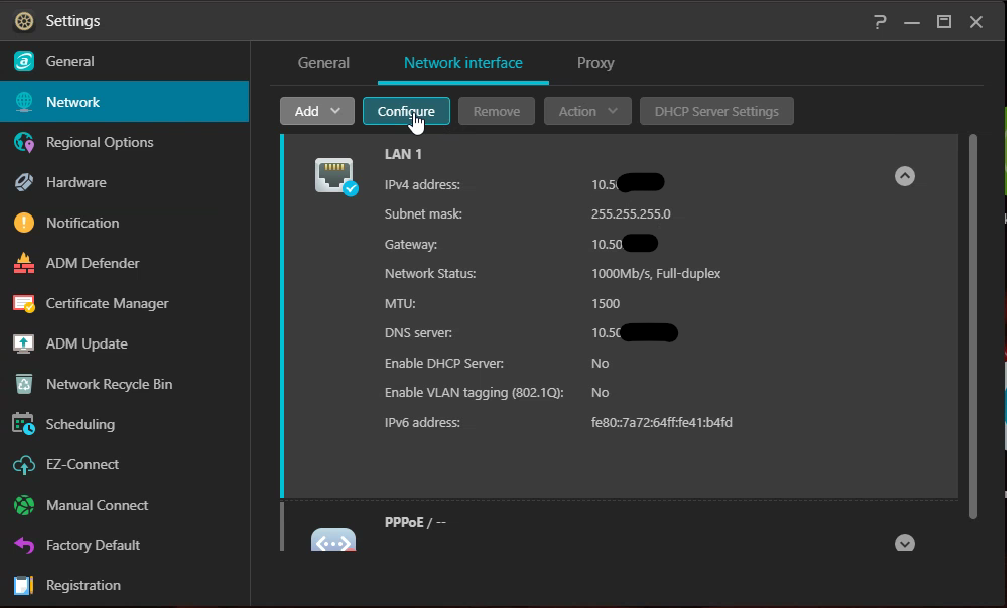 ASUSTOR Network interface4