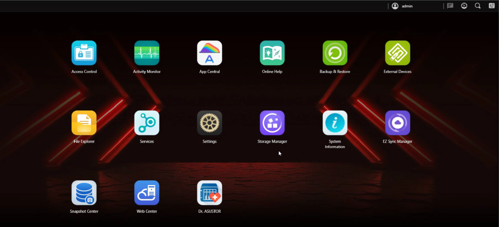 ASUSTOR Dashboard
