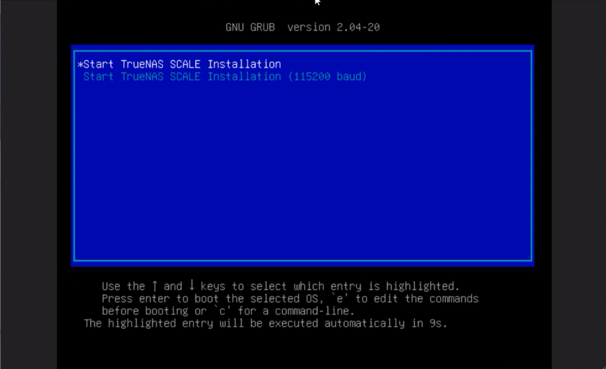 install TrueNAS SCALE