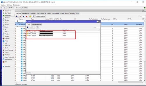 MikroTik rename address pool