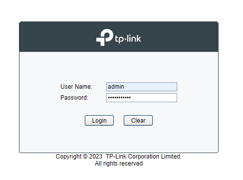 Login เข้าอุปกรณ์ TP-Link Smart Switch