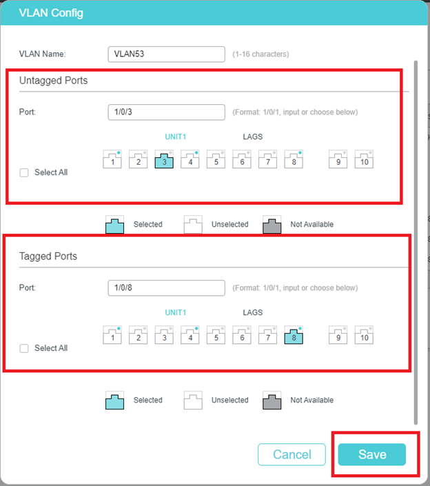 tp-linkvlan config