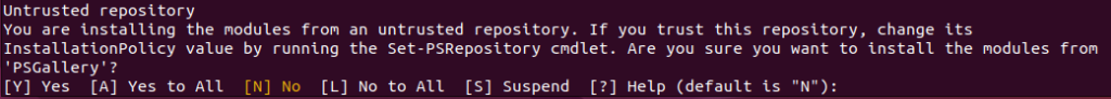 confirm downloading PowerCLI from PSGallery